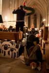Willi Pingu als Hirte für das Weihnachtskinderkonzert